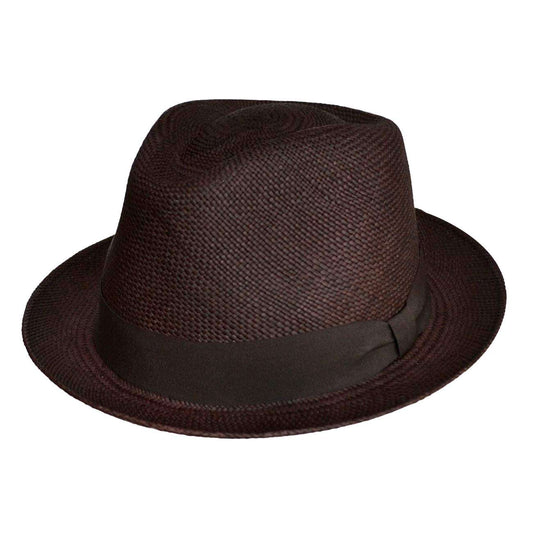 Brown Panama Hat Short Brim