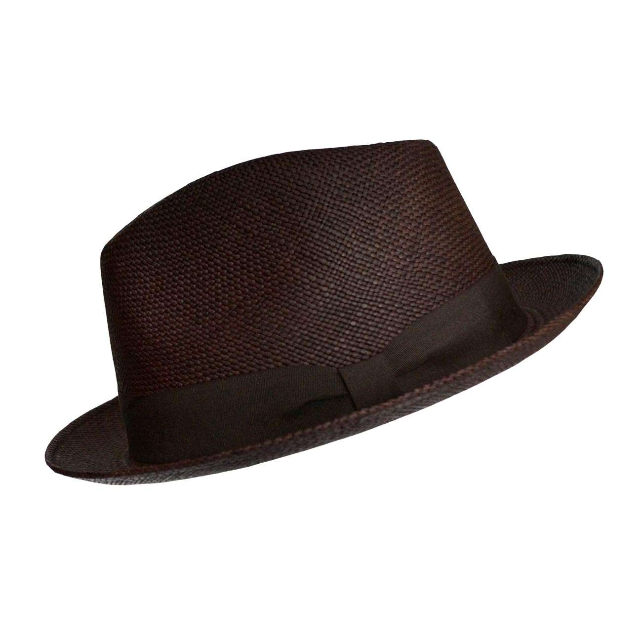 Brown Panama Hat Short Brim