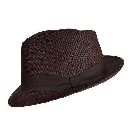 Brown Panama Hat Short Brim