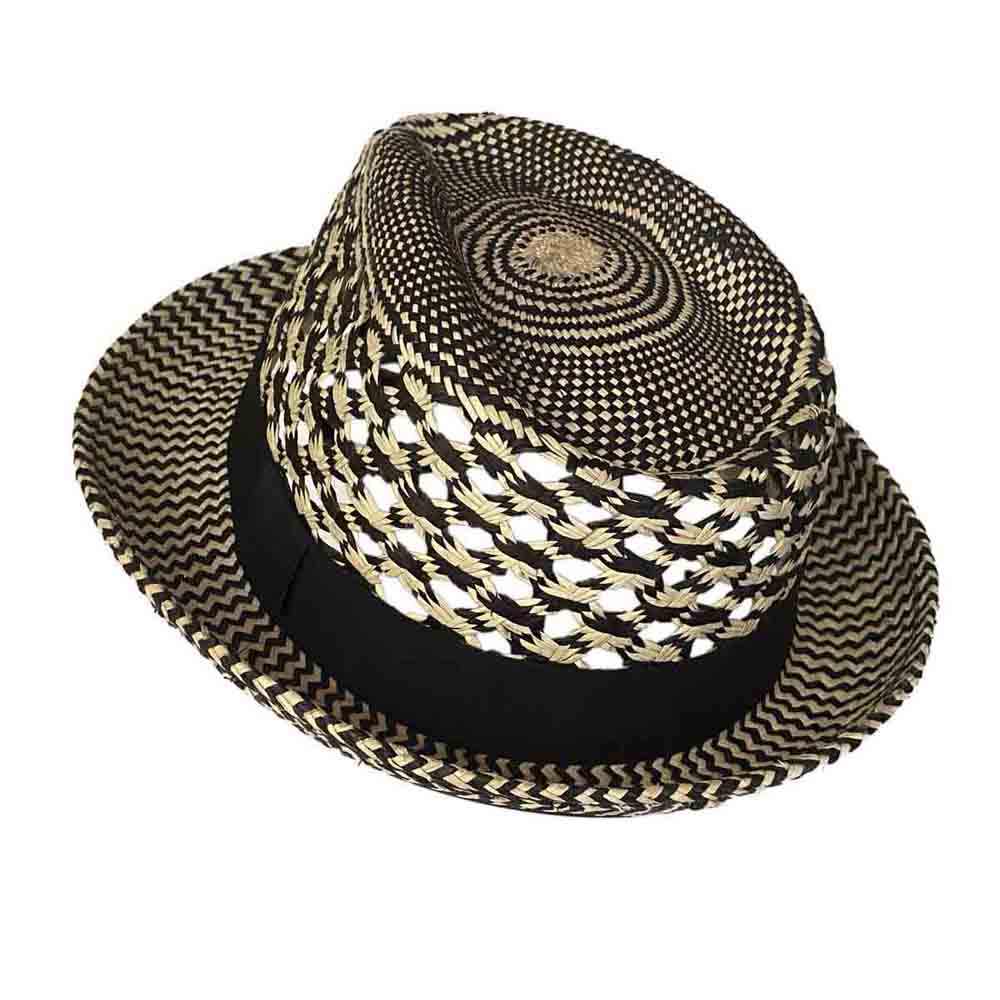 black and white panama hat