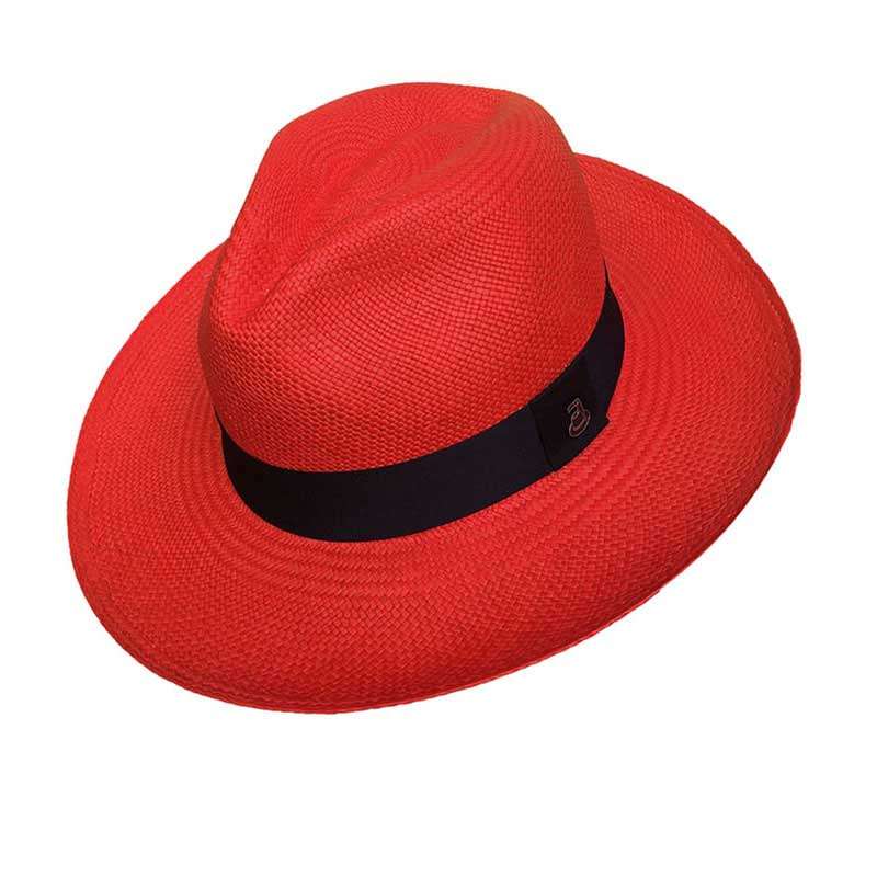 Panama Hat  Red Fedora