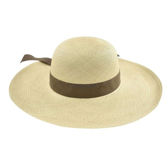 Women Wide Brim Natural panama Hat