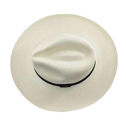 Wide Brim panama hat Black White