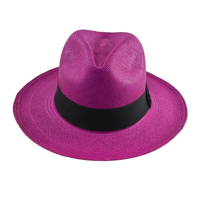 Panama Hat Electric Fuchsia Fedora